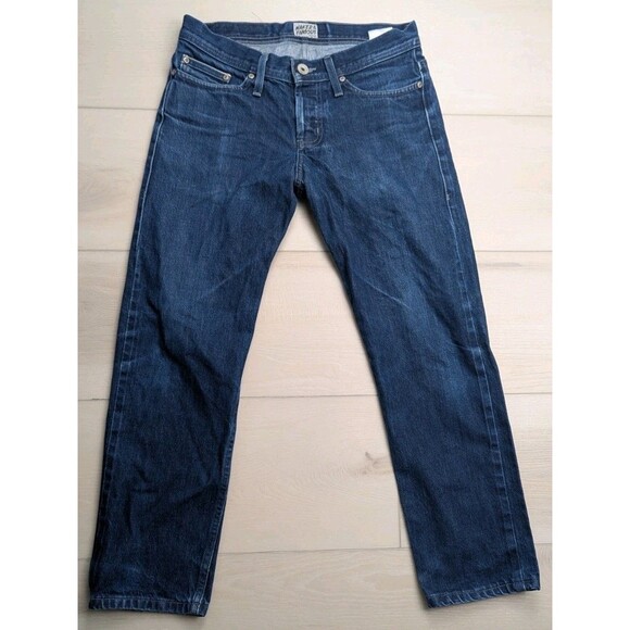 Naked & Famous Jeans Mens 30x27 Blue Weird Guy Indigo Selvedge Button Fly
